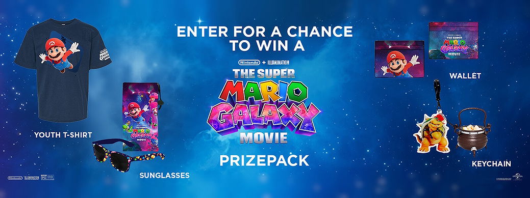 Prize Pack - MARIO GALAXY ***Opening Week*** - Movies Near Me, Showtimes Near Me, Theater Near Me, Theatre Near Me, Cinema Near Me Prize Pack - MARIO GALAXY ***Opening Week*** - Movies Near Me, Showtimes Near Me, Theater Near Me, Theatre Near Me, Cinema Near Me